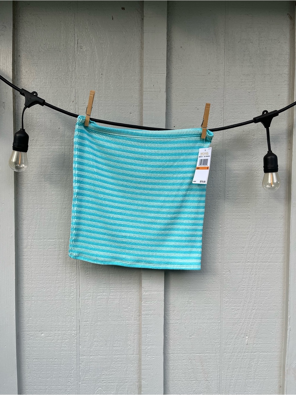 MICHAEL Michael Kors Aqua Striped Mini Skirt
